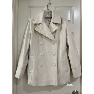 croft and barrow women wool blend coat size M